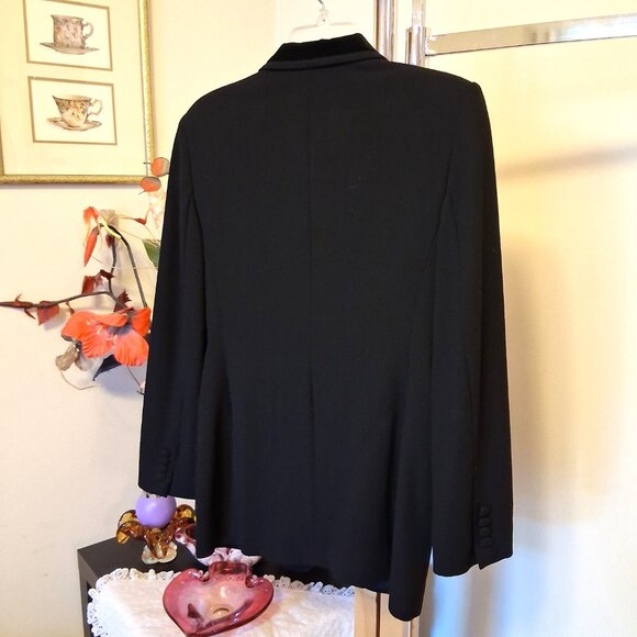 VTG LIZ CLAIBORNE Collection Women's High Quality Lined Black Blazer Jacket 10 - Picture 11 of 11
